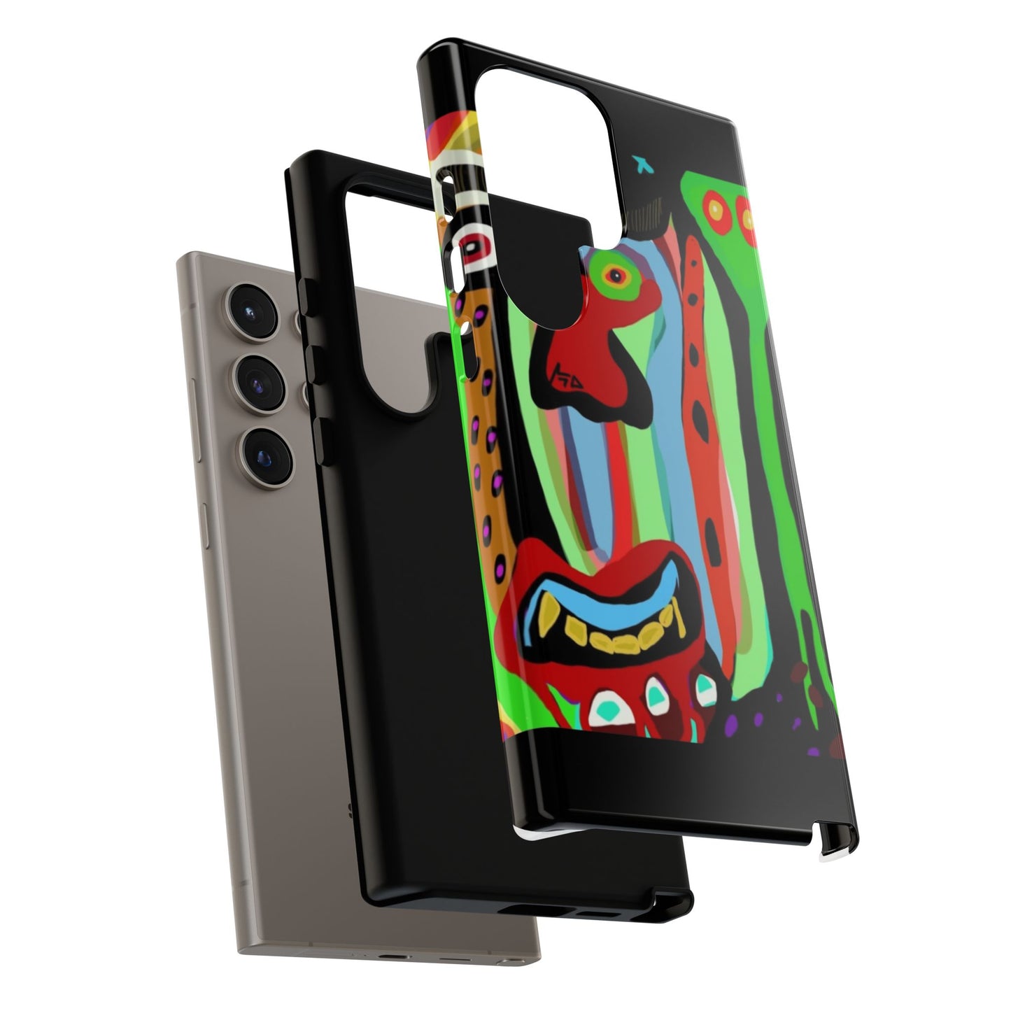 CRAZY.   Tribal Face Phone Case — Colorful Modern Art iPhone Cover