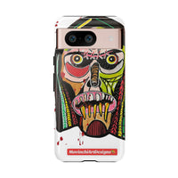 KUNTA.  Abstract Tribal Skull Phone Case — Colorful Street Art Protective Cover