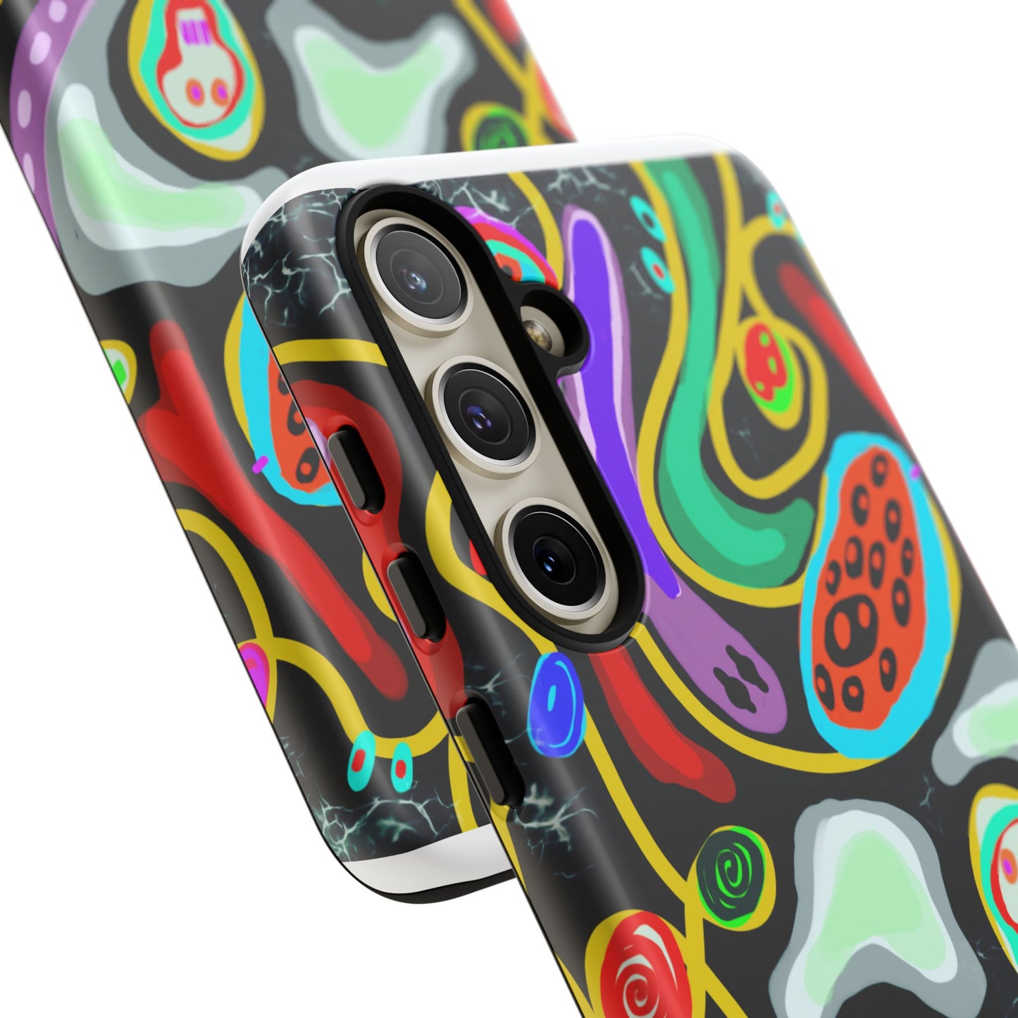 CRAZY4  Abstract Neon Skull Phone Case — Colorful Psychedelic Protective Cover