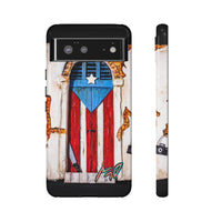 Puerto Rican Flag Phone Case - Rustic Coquí Door Design Tough Case