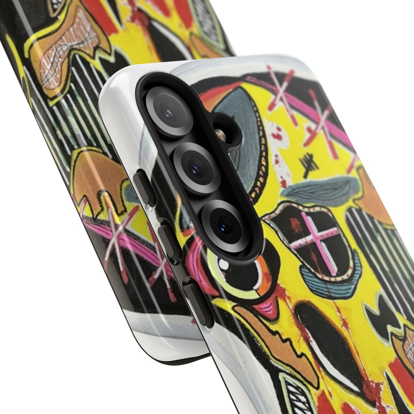 VINCENT.  Skull Riot Phone Case – Colorful Abstract Horror Art Protective Cover