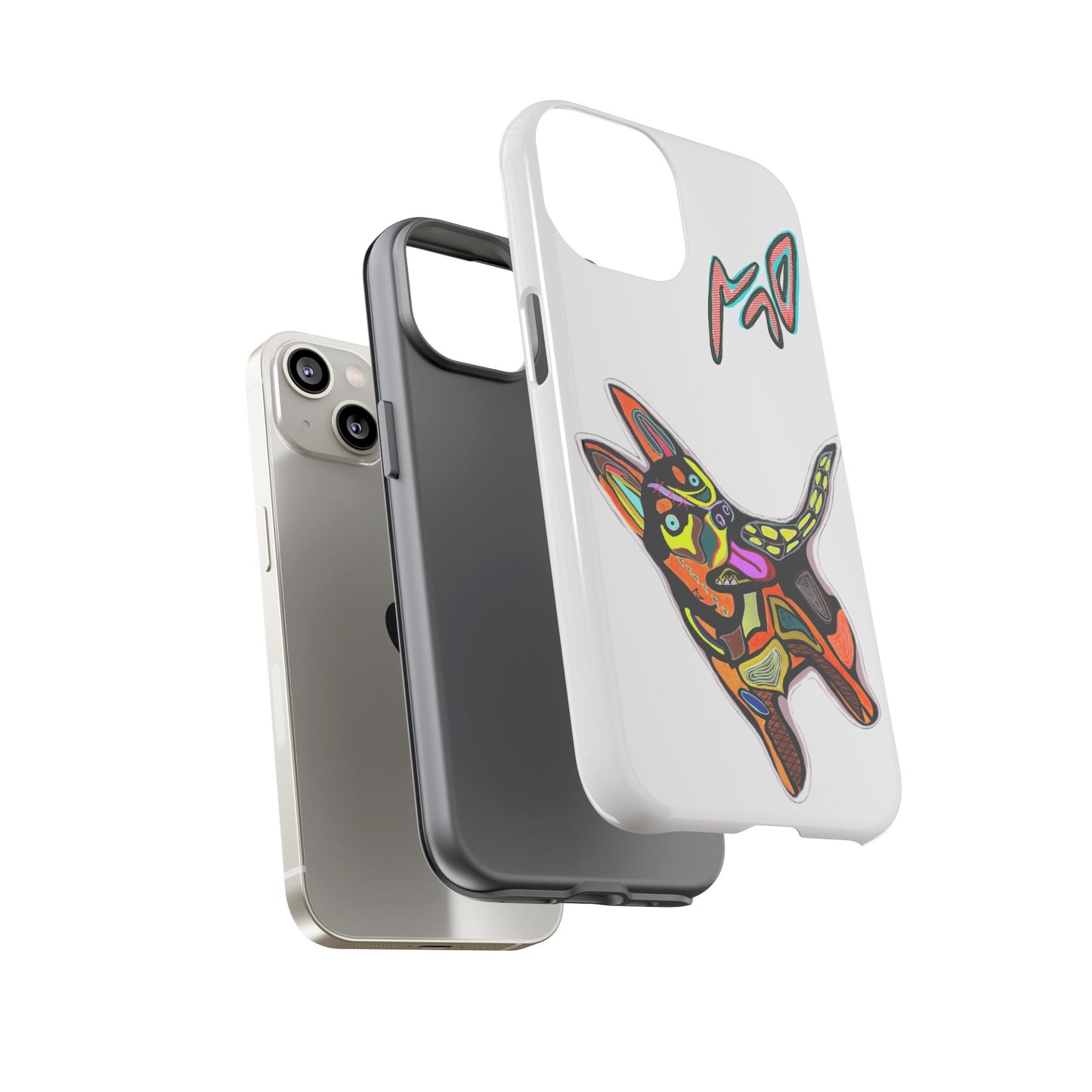 HUSKY  Colorful Abstract Dog Phone Case — 'MAD' Signature Protective Case