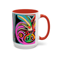 Abstract Neon octopussy Coffee Mug — Colorful Pop Art Accent Mug (11/15oz)