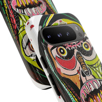 KUNTA.  Abstract Tribal Skull Phone Case — Colorful Street Art Protective Cover