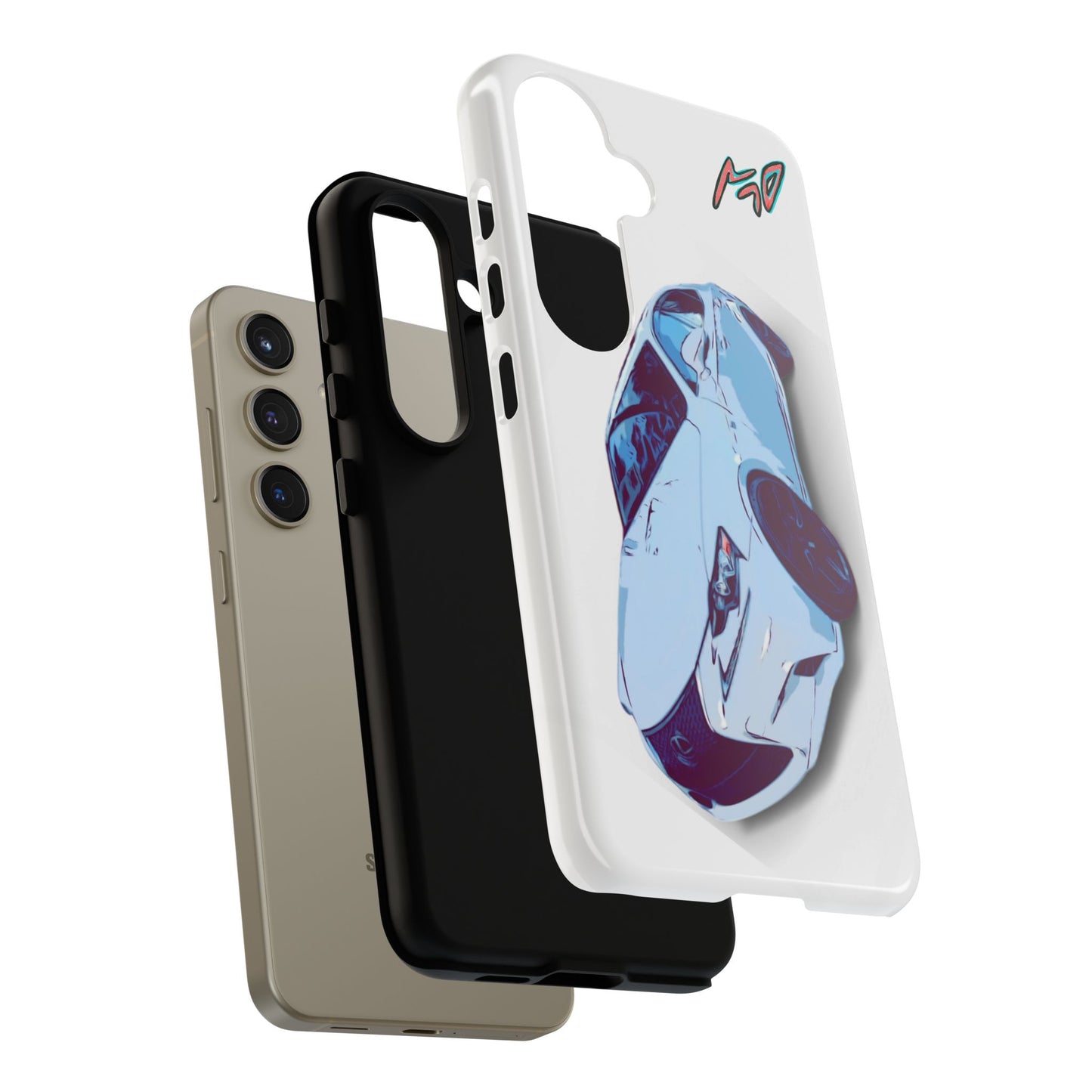 Melvin White Sports Car Phone Case - Retro Pop Art Supercar Protective Tough Case