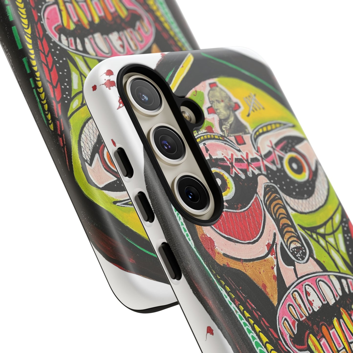 KUNTA.  Abstract Tribal Skull Phone Case — Colorful Street Art Protective Cover