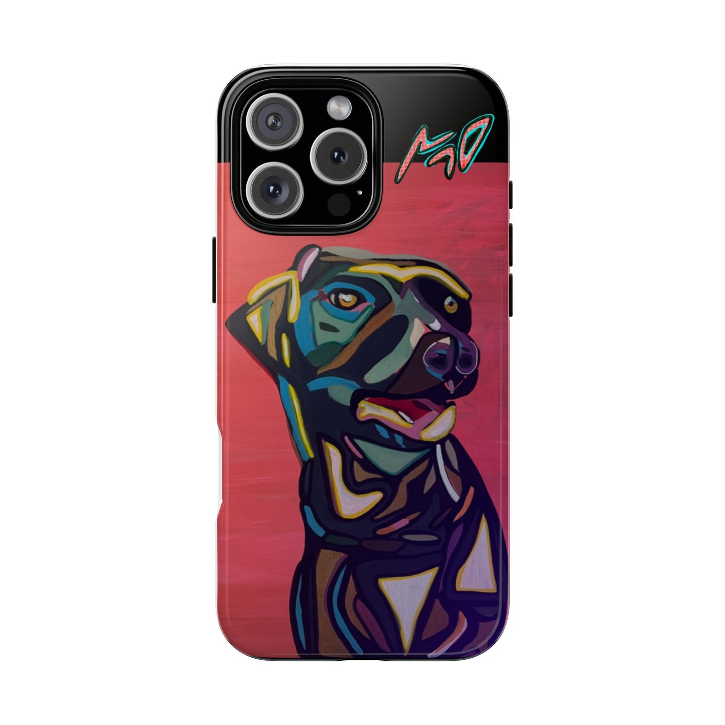 Colorful Pit LABRADOR Tough Phone Case — Vibrant Pop Art Dog Design