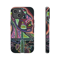 HEART ATTACK Abstract Neon Face Tough Phone Case – Vibrant Art Phone Cover