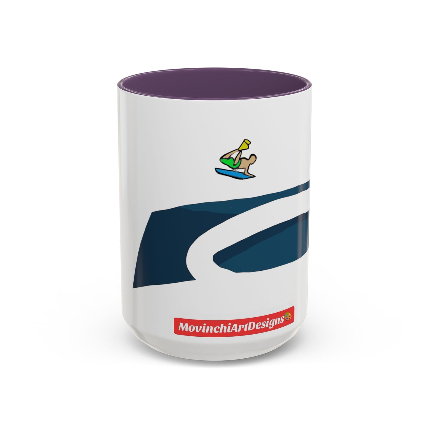 AERIAL.   Wave Accent Coffee Mug — Watersports Lover Gift