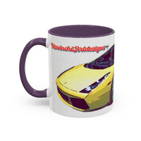 GALLARDO.  Sports Car Coffee Mug — Yellow Supercar Accent Mug (11/15oz)