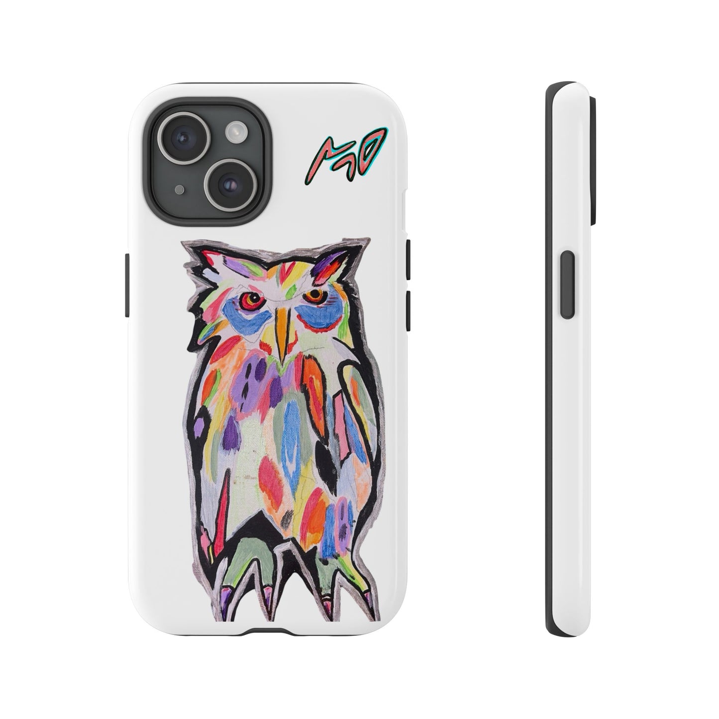 Colorful Owl Phone Case — Artistic Owl Illustration Tough Case