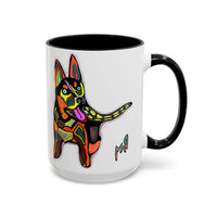 Colorful Pop Art Dog Accent Coffee Mug — Vibrant French Bulldog Design (11/15 oz)