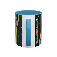 VINCENT  Skull Pop Art Accent Coffee Mug — Colorful Neon Tribal Skull Design (11/15oz)