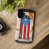 Puerto Rican Flag Phone Case - Rustic Coquí Door Design Tough Case
