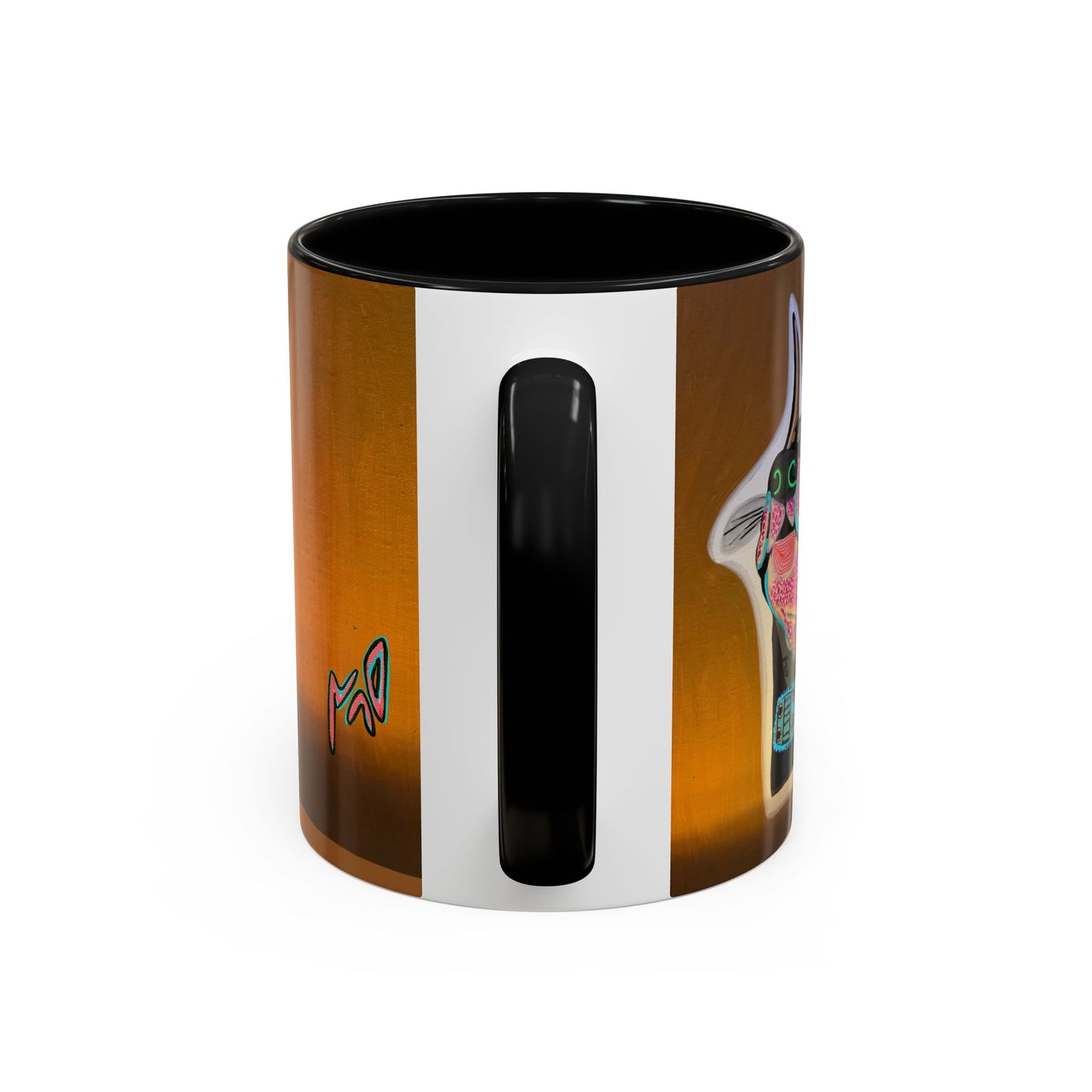 Colorful Doberman Accent Coffee Mug — Vibrant Dog Portrait Ceramic Mug (11/15oz)