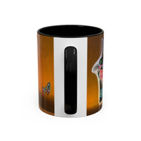 Colorful Doberman Accent Coffee Mug — Vibrant Dog Portrait Ceramic Mug (11/15oz)
