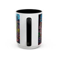 RYDER4.0  Psychedelic Forest Accent Coffee Mug – Colorful Trippy Creature Design (11/15oz)