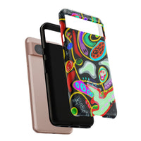 CRAZY4  Abstract Neon Skull Phone Case — Colorful Psychedelic Protective Cover