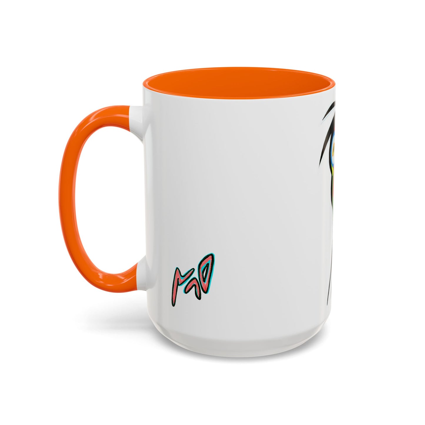 Colorful Tribal Mask Coffee Mug — Vibrant Skull Art Accent Mug (11/15oz)