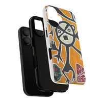 Abstract TAINO  Tribal Art Phone Case – Bold Orange Graphic Protective Cover