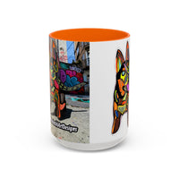 Colorful Pop Art Dog Accent Coffee Mug — Vibrant French Bulldog Design (11/15 oz)