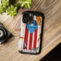 Puerto Rican Flag Phone Case - Rustic Coquí Door Design Tough Case