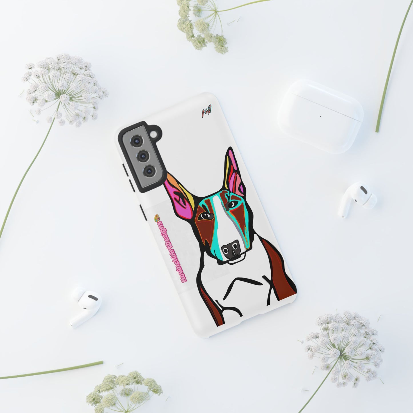 MR Bull Terrier Phone Case — Colorful Pop Art Tough Cases for Dog Lovers