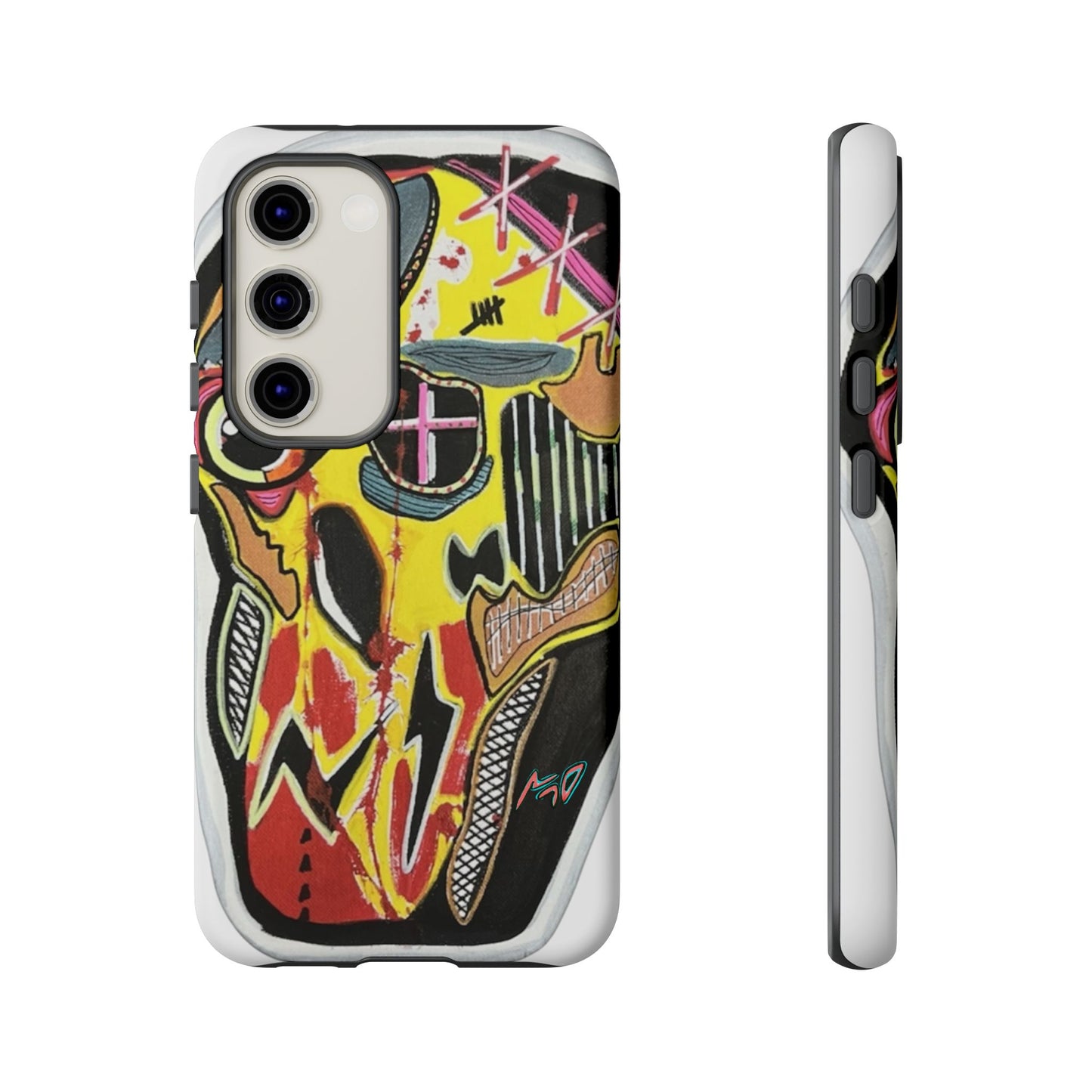 VINCENT.  Skull Riot Phone Case – Colorful Abstract Horror Art Protective Cover