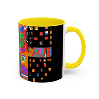 Coffee Mug — Colorful Abstract Cross Accent Ceramic Mug (11/15 oz)
