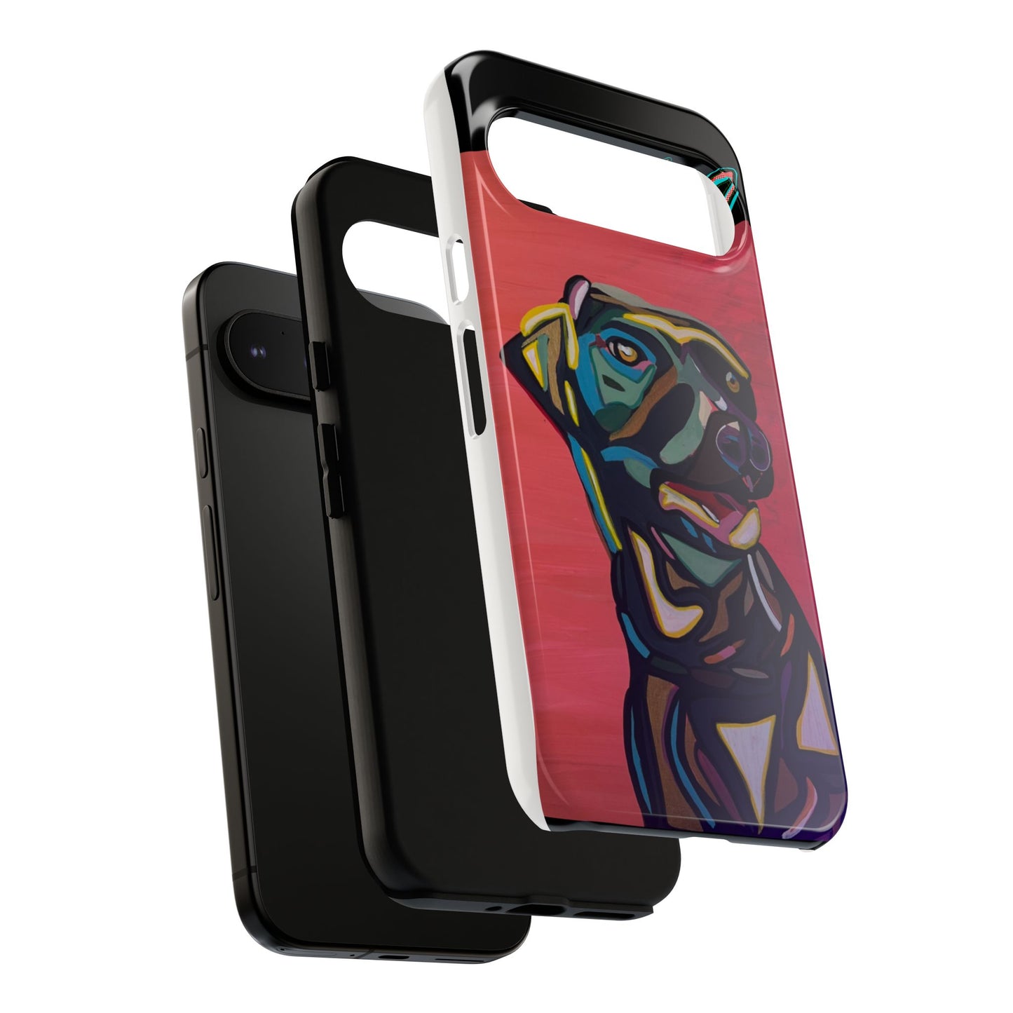 Colorful Pit LABRADOR Tough Phone Case — Vibrant Pop Art Dog Design