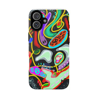 CRAZY4  Abstract Neon Skull Phone Case — Colorful Psychedelic Protective Cover