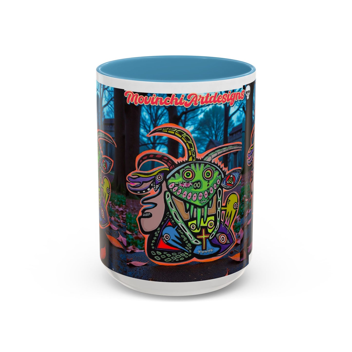RYDER4.0  Psychedelic Forest Accent Coffee Mug – Colorful Trippy Creature Design (11/15oz)