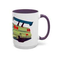 R34  Racing Skyline Accent Coffee Mug — Fast Car Drift Design (11/15oz)