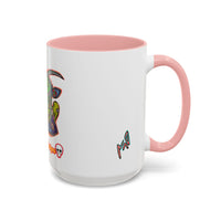 Colorful RYDER.   Abstract Jester Accent Coffee Mug — MovinchiArtDesigns