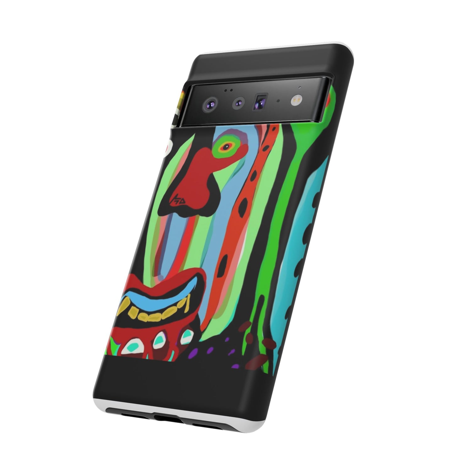 CRAZY.   Tribal Face Phone Case — Colorful Modern Art iPhone Cover
