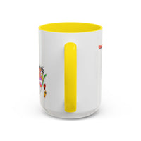 Skullface Accent Coffee Mug — Colorful Day of the Dead Pop Art (11/15oz)