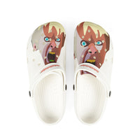 EVA Foam Clogs — KAREN.   Melted Face Graphic Slip-Ons