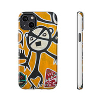 Abstract TAINO  Tribal Art Phone Case – Bold Orange Graphic Protective Cover