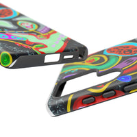 CRAZY4  Abstract Neon Skull Phone Case — Colorful Psychedelic Protective Cover