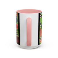 AFTER LIFE.  Abstract Tribal Art Coffee Mug — Colorful Surreal Accent Mug