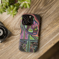 HEART ATTACK Abstract Neon Face Tough Phone Case – Vibrant Art Phone Cover