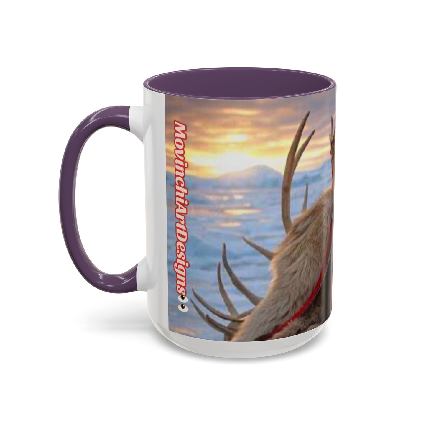 KING OF THE WORLD Royal Portrait Accent Coffee Mug – King in Fur Coat Design (11/15oz)