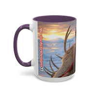 KING OF THE WORLD Royal Portrait Accent Coffee Mug – King in Fur Coat Design (11/15oz)