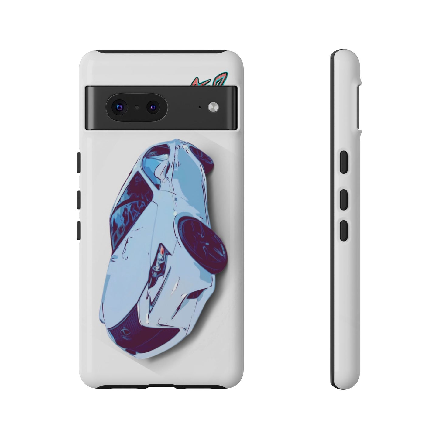 Melvin White Sports Car Phone Case - Retro Pop Art Supercar Protective Tough Case