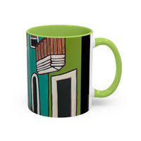 SAN SEBASTIAN2.0 Colorful Canal Houses Accent Coffee Mug — Bright European Street Art Ceramic Mug (11/15oz)