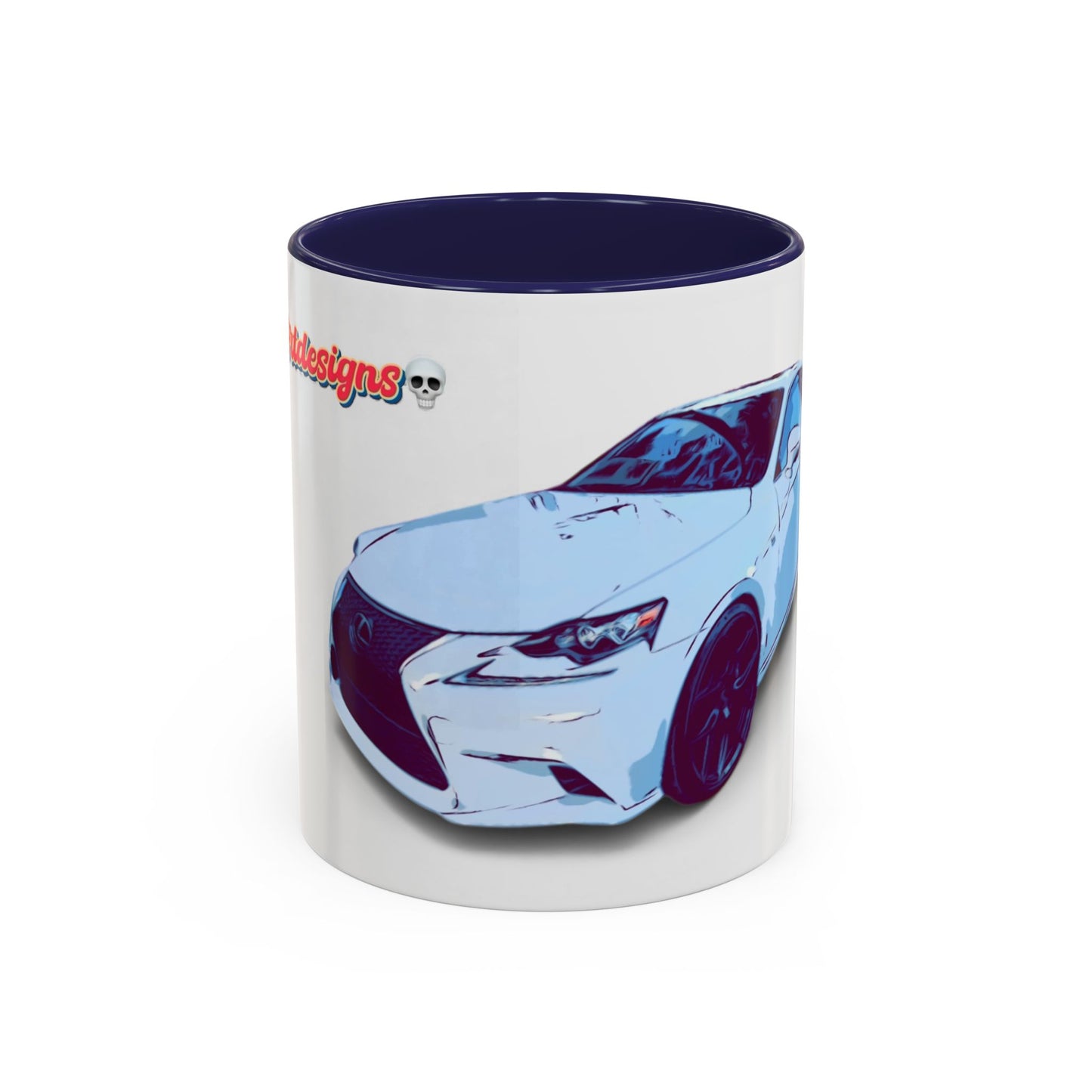 IS300 Car Lover Accent Coffee Mug – White Sports Sedan Design (11oz & 15oz)