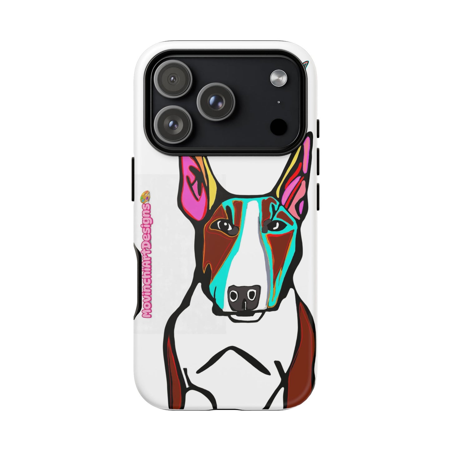 MR Bull Terrier Phone Case — Colorful Pop Art Tough Cases for Dog Lovers