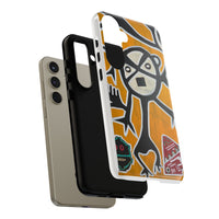 Abstract TAINO  Tribal Art Phone Case – Bold Orange Graphic Protective Cover