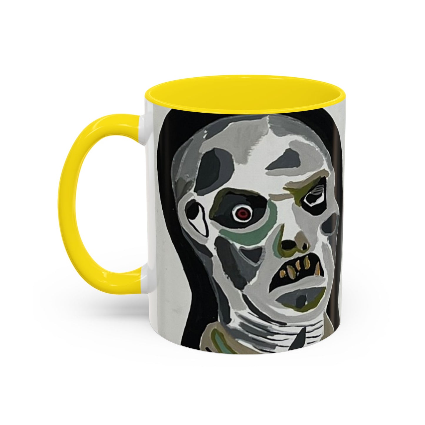 3 amigos2.0 Zombie Skull Coffee Mug — Spooky Horror Accent Mug (11/15 oz)