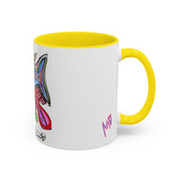 Colorful Shark Attack  Fish Accent Coffee Mug — Bold Nautical Art 11/15oz